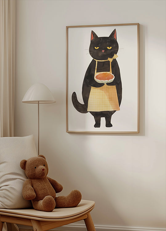 Black Cat Baker Poster - Posterbox.dk