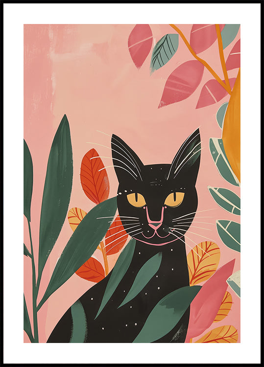 Black Cat in Jungle Poster - Posterbox.dk