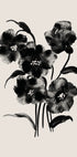 Black Watercolor Floral Poster - Posterbox.dk