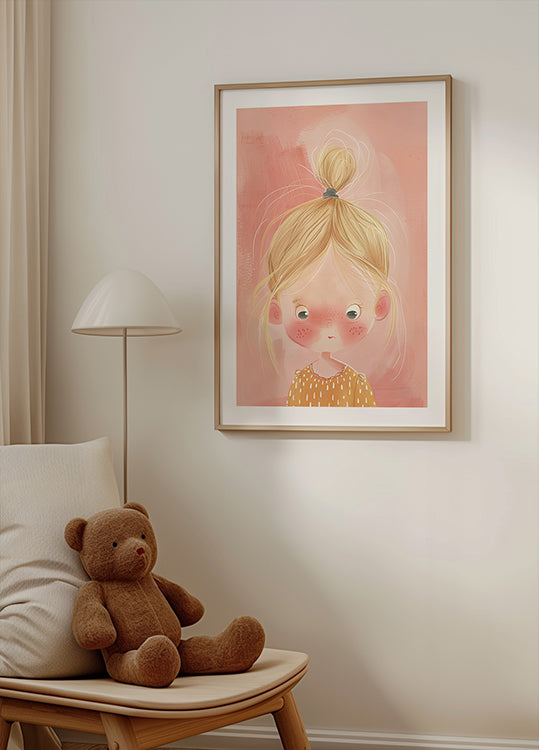 Blonde Girl With Freckles Poster - Posterbox.dk