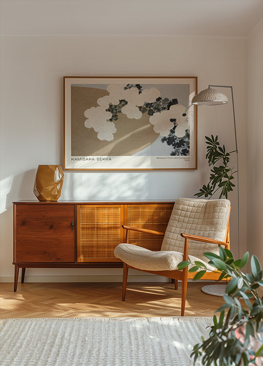 Blossom from Momoyogusa, Japanese floral abstract Poster - Posterbox.dk