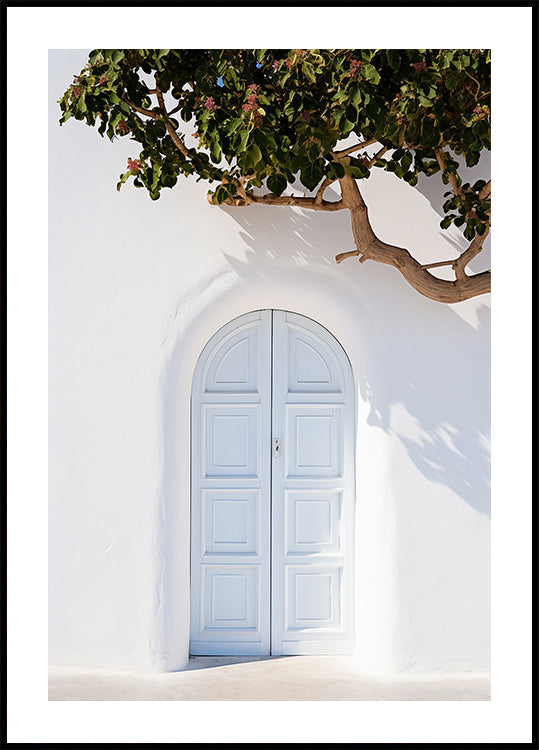 Blue Door, Mediterranean Architecture Poster - Posterbox.dk