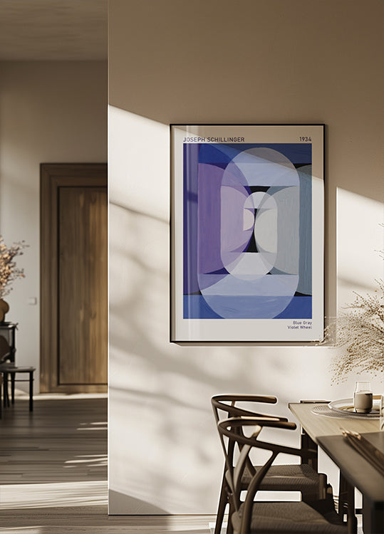 Blue Gray Violet Wheel, Joseph Schillinger Poster - Posterbox.dk