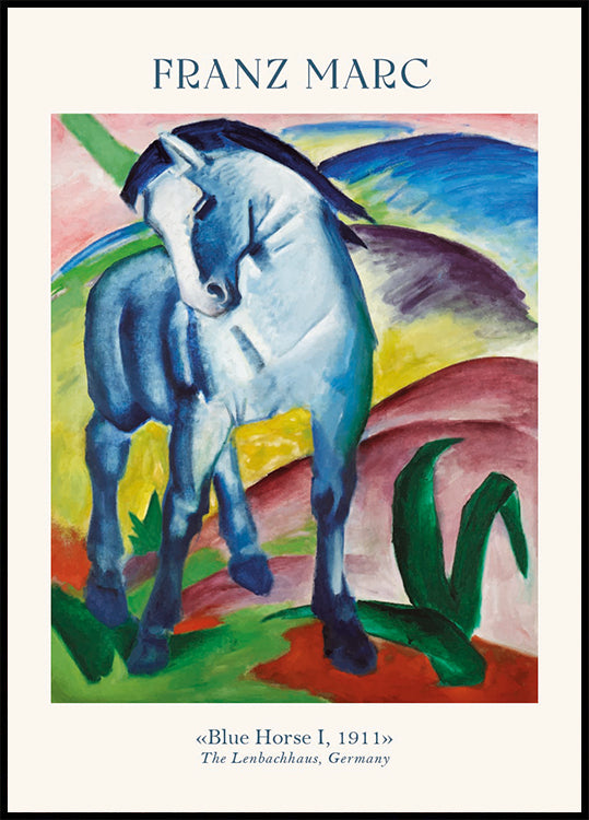 Blue Horse I, Franz Marc Poster - Posterbox.dk