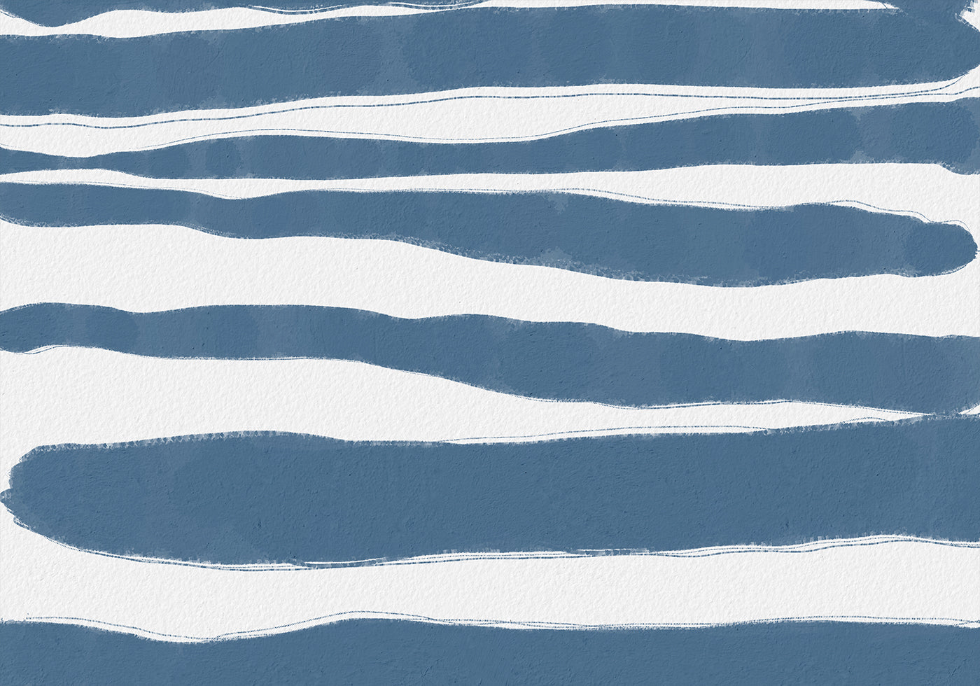 Blue Stripes, Nautical Abstract Pattern Poster - Posterbox.dk