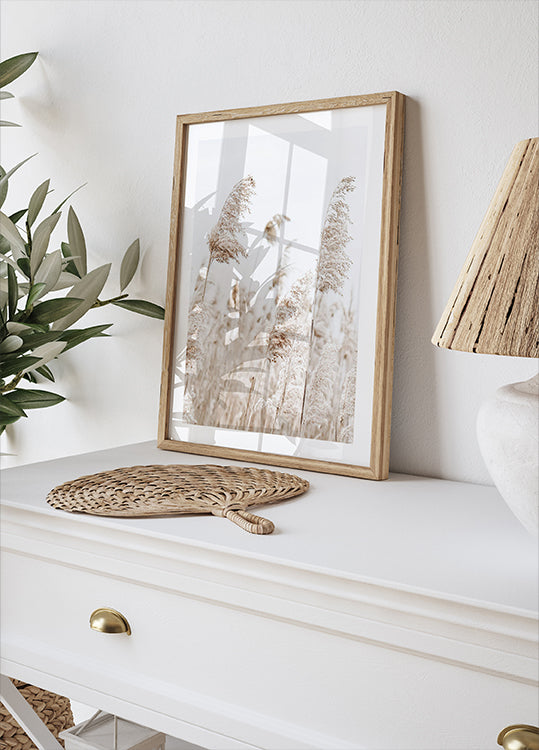 Boho Dried Reeds in Nature Poster - Posterbox.dk