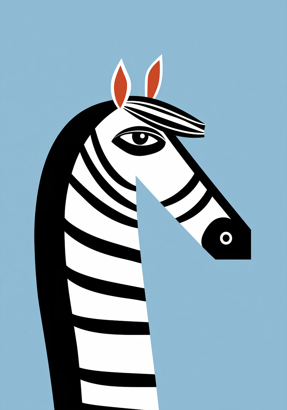 Bold Graphic Zebra Poster - Posterbox.dk