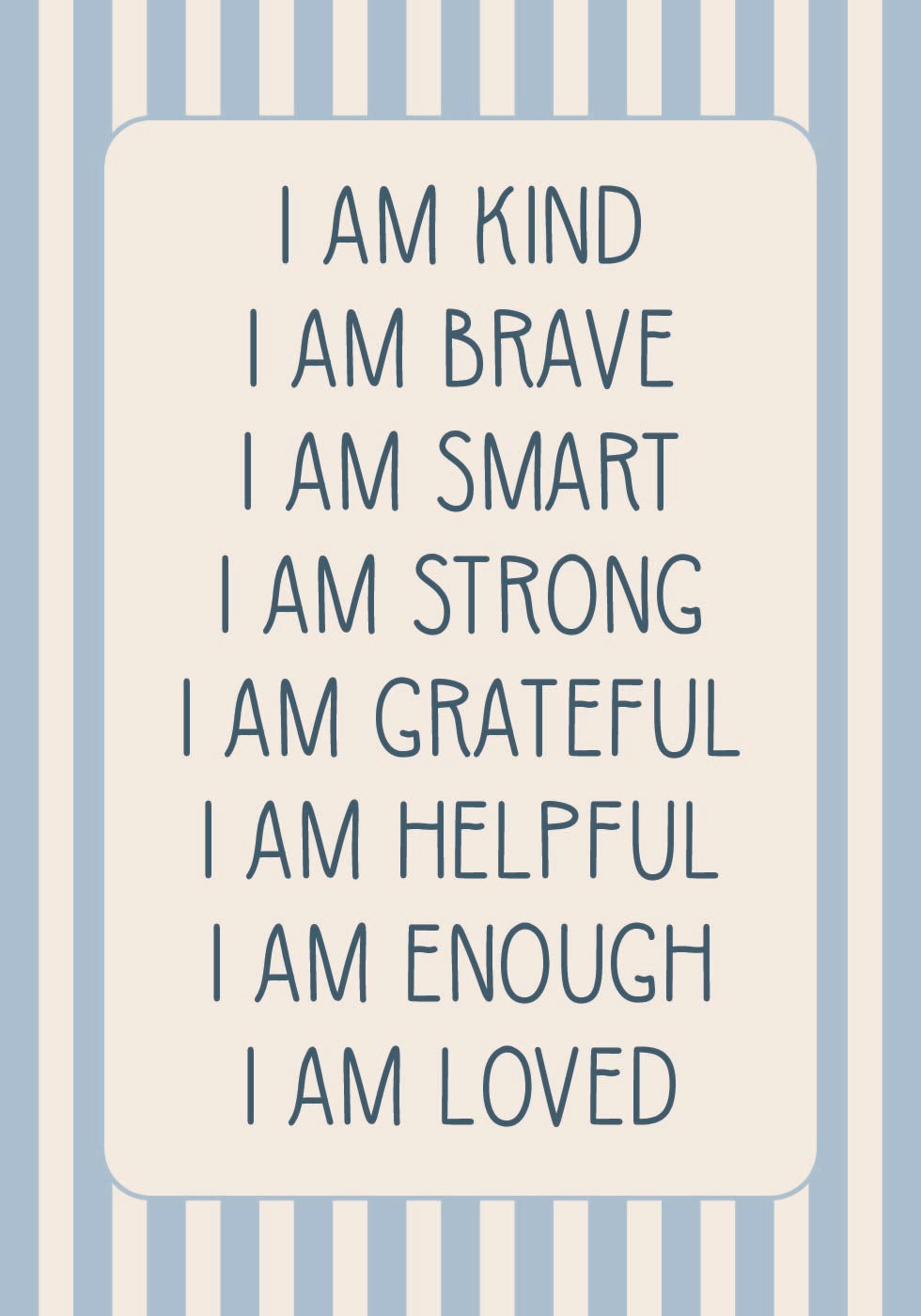 Boys Affirmations, Positive Self-Talk Poster - Posterbox.dk