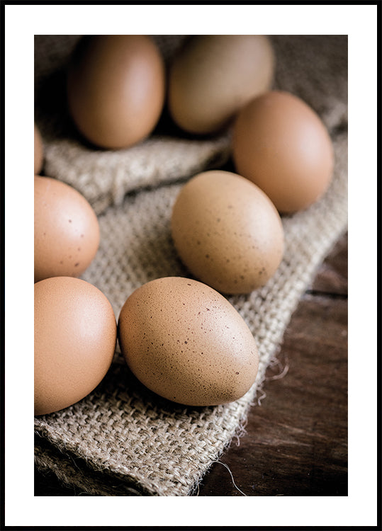 Brown Organic Eggs Poster - Posterbox.dk