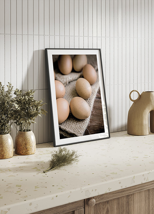 Brown Organic Eggs Poster - Posterbox.dk