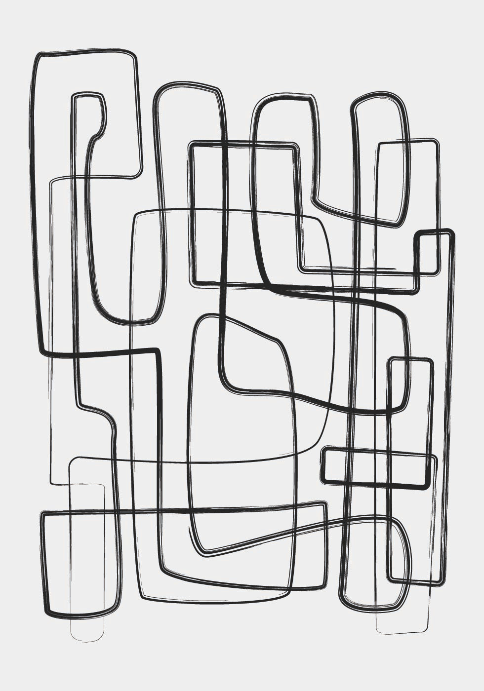 Brushed Lines Abstract No2 Poster - Posterbox.dk