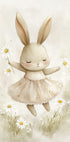 Bunny and Daisies Poster - Posterbox.dk