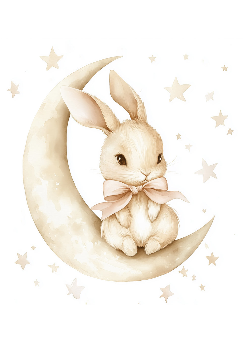 Bunny on the Moon Poster - Posterbox.dk