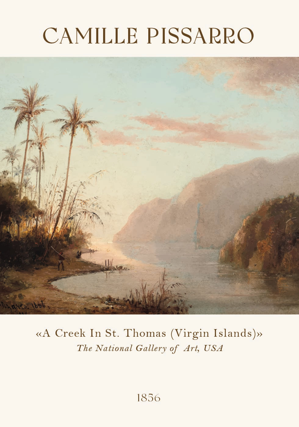 Camille Pissarro Tropical Caribbean Creek Poster - Posterbox.dk
