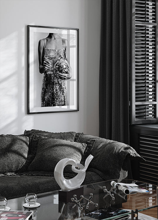 Celebration Elegance in Black & White Poster - Posterbox.dk