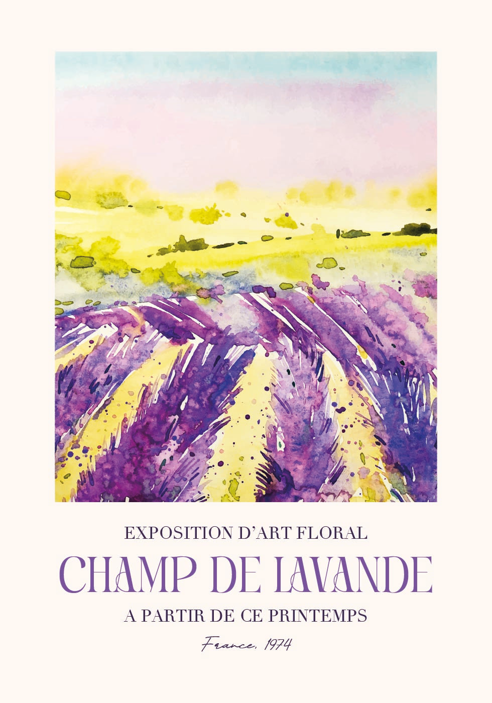 Champ De Lavande Poster - Posterbox.dk