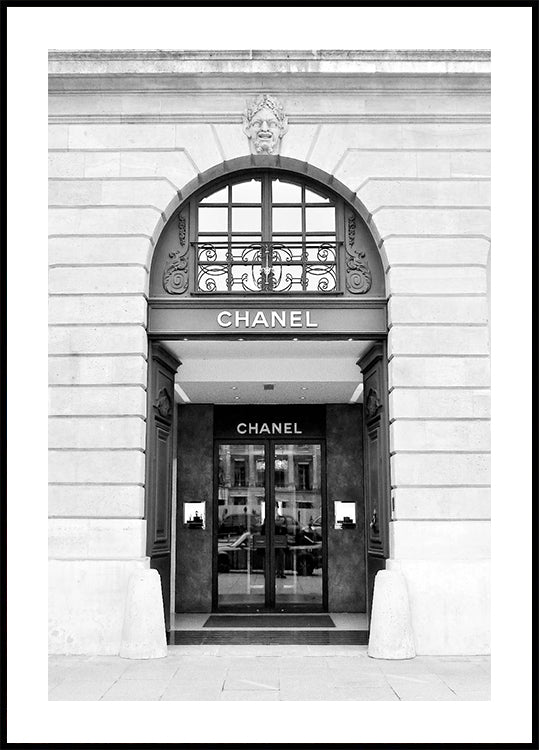Chanel Boutique Black and White Poster - Posterbox.dk