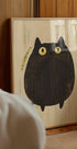 Chubby Cat Curiosity, Whimsical Feline Art Poster - Posterbox.dk