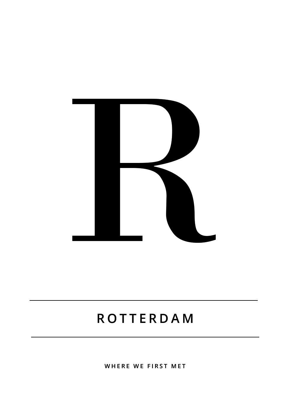 City where we met Personal Poster - Posterbox.dk
