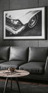 Classic Vintage Car Close-Up Black & White Poster - Posterbox.dk