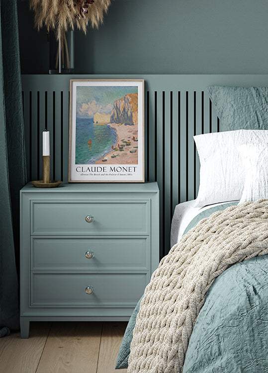 Claude Monet - Étretat, The Beach and the Falaise d'Amont Poster - Posterbox.dk