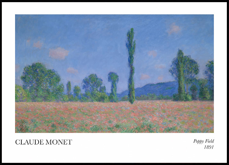 Claude Monet - Poppy Field Poster - Posterbox.dk