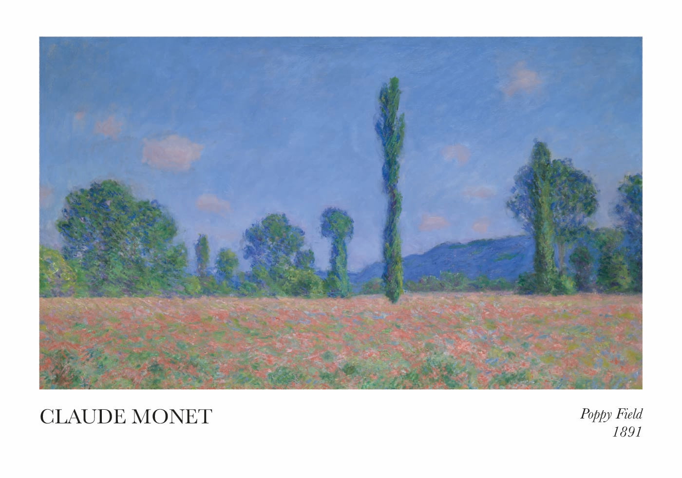 Claude Monet - Poppy Field Poster - Posterbox.dk