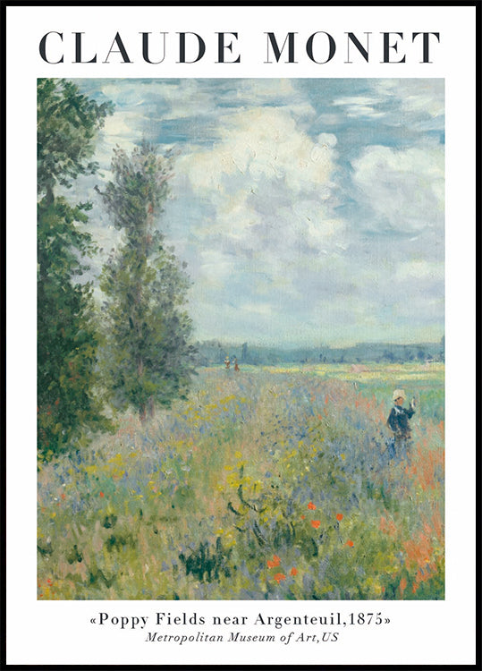 Claude Monet - Poppy Fields near Argenteuil Poster - Posterbox.dk