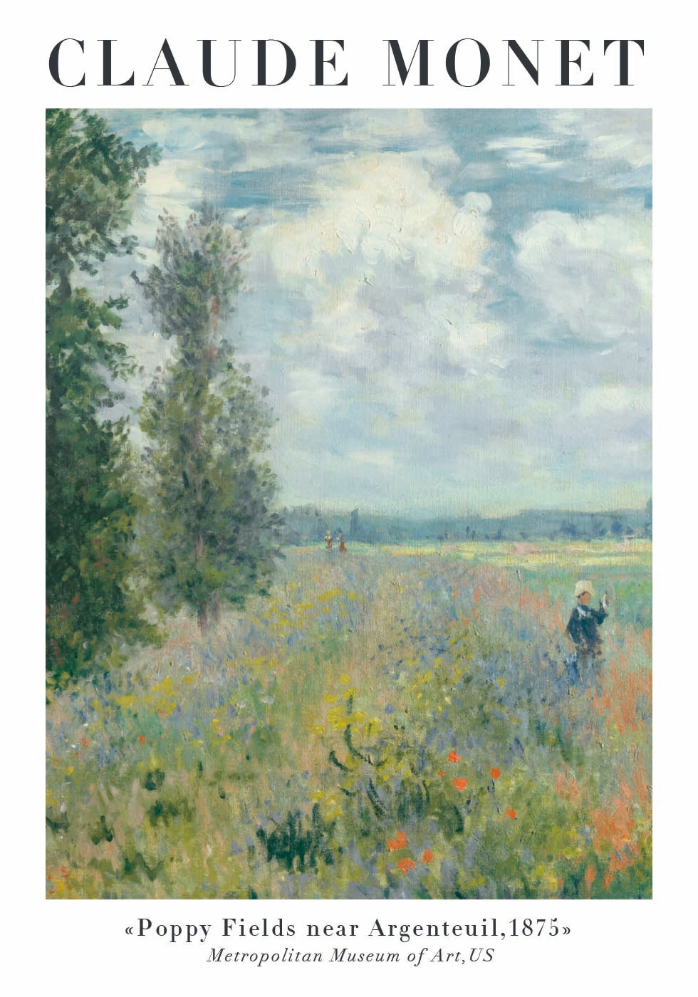 Claude Monet - Poppy Fields near Argenteuil Poster - Posterbox.dk