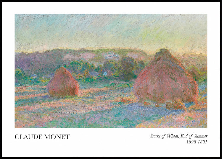 Claude Monet - Stacks of Wheat, End of Summer Poster - Posterbox.dk