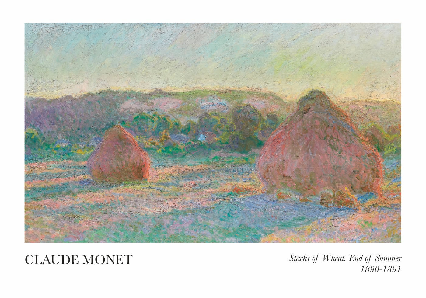Claude Monet - Stacks of Wheat, End of Summer Poster - Posterbox.dk