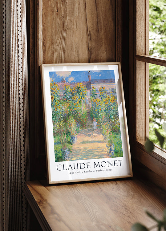 Claude Monet The Artist's Garden at Vétheuil Poster - Posterbox.dk