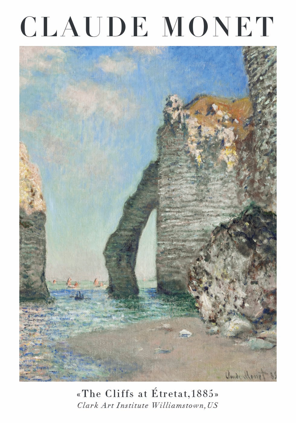 Claude Monet - The Cliffs at Étretat Poster - Posterbox.dk