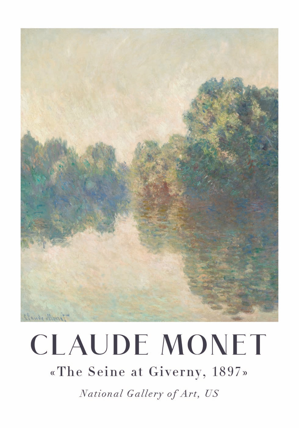 Claude Monet The Seine at Giverny Poster - Posterbox.dk