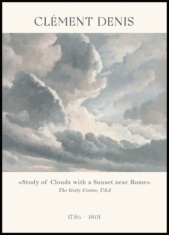 Clément Denis Cloud Study Poster - Posterbox.dk