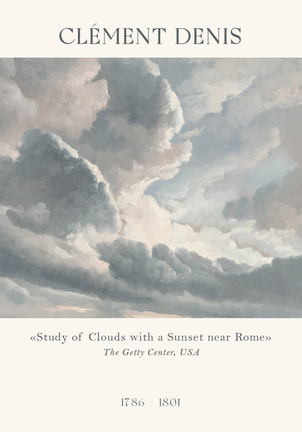 Clément Denis Cloud Study Poster - Posterbox.dk