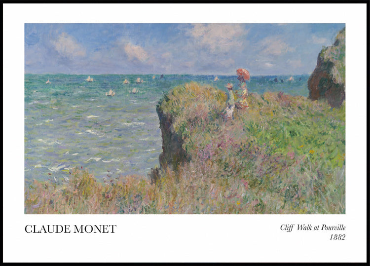 Cliff Walk at Pourville Poster - Posterbox.dk