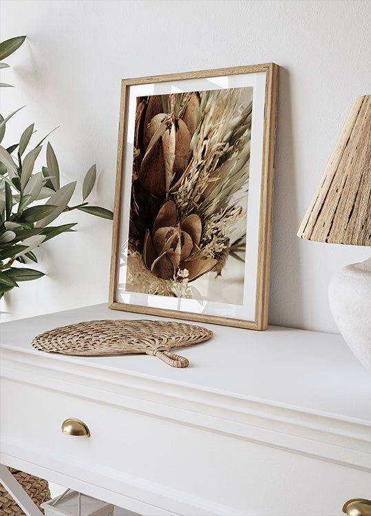 Close-Up of Dried Flowers Bouquet Poster - Posterbox.dk