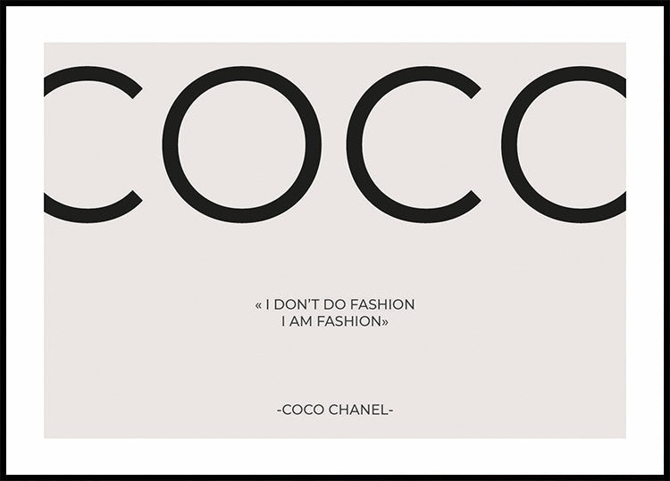 Coco Chanel Quote Poster - Posterbox.dk
