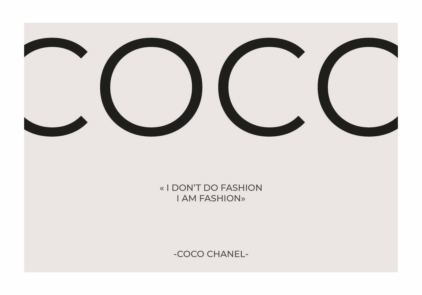 Coco Chanel Quote Poster - Posterbox.dk