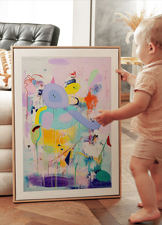 Color Splash Elephant Poster - Posterbox.dk