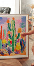 Colorful Cactus Garden Poster - Posterbox.dk