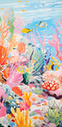 Colorful Coral Reef Ocean Scene Poster - Posterbox.dk