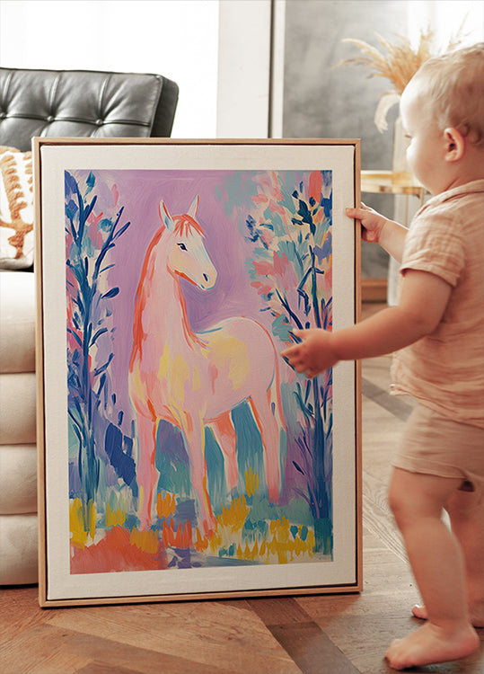 Colorful Horse Poster - Posterbox.dk