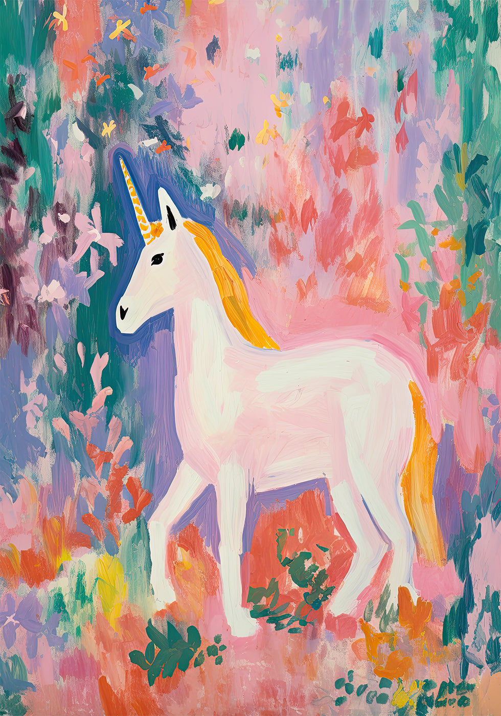 Colorful Unicorn Poster - Posterbox.dk