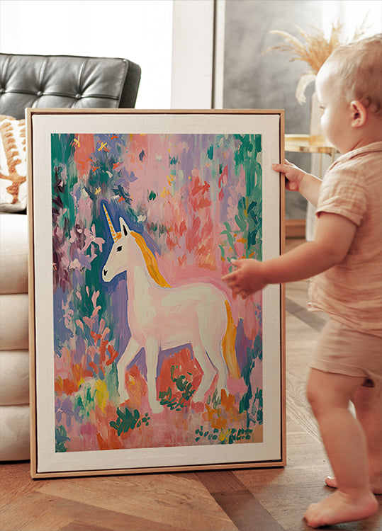 Colorful Unicorn Poster - Posterbox.dk