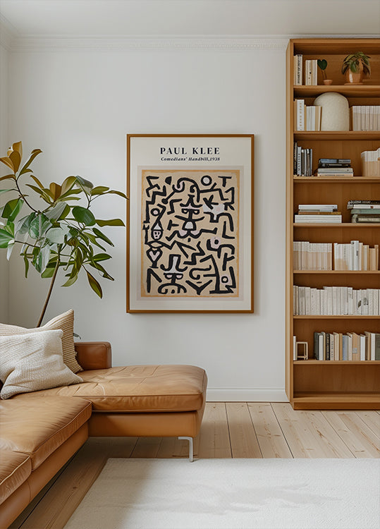 Comedians' Handbill, abstract faces and playful forms Poster - Posterbox.dk