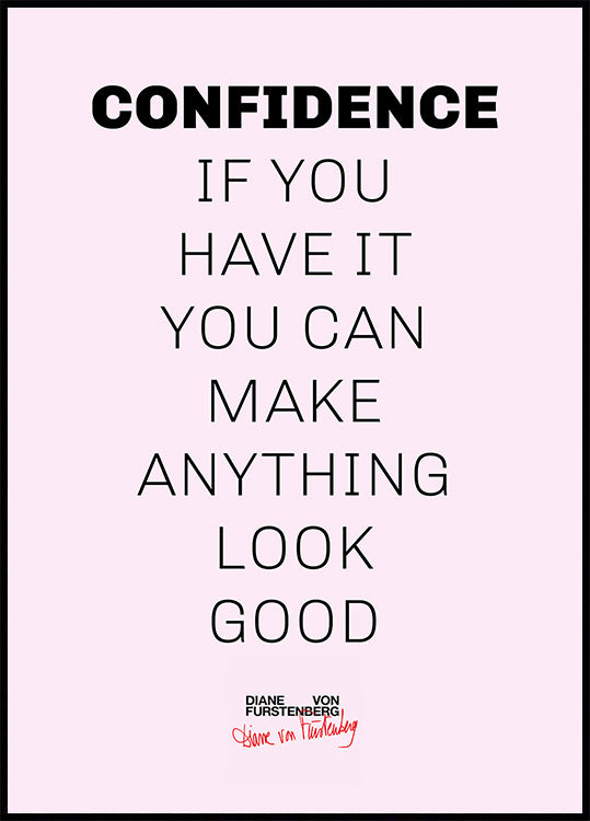 Confidence Quote Poster - Posterbox.dk