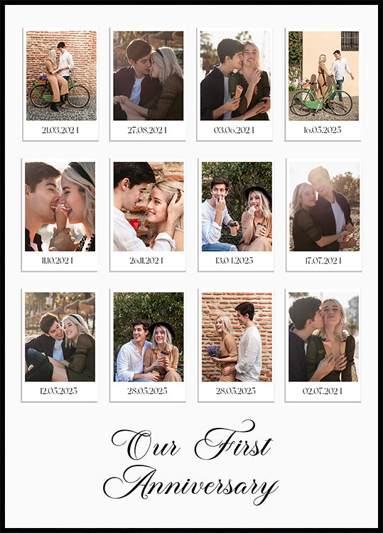 Couple Memories, Polaroid Style Photo Collage Poster - Posterbox.dk