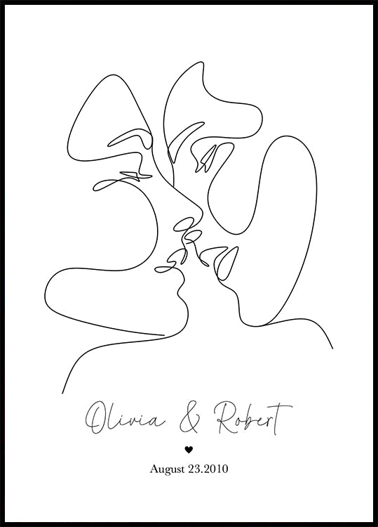 Couple Names Personalized Poster - Posterbox.dk